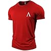 GYMTIER Spartan Forged - Symbol Pocket - Men's Gym T-Shirt Bodybuilding Training Workout Lifting Top Clothing, Red, 4XL #3