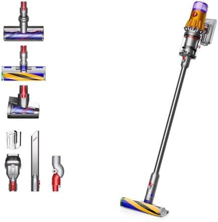 Dyson V12 Detect Slim Absolute Vaccum Cleaner, Yellow/Nickel