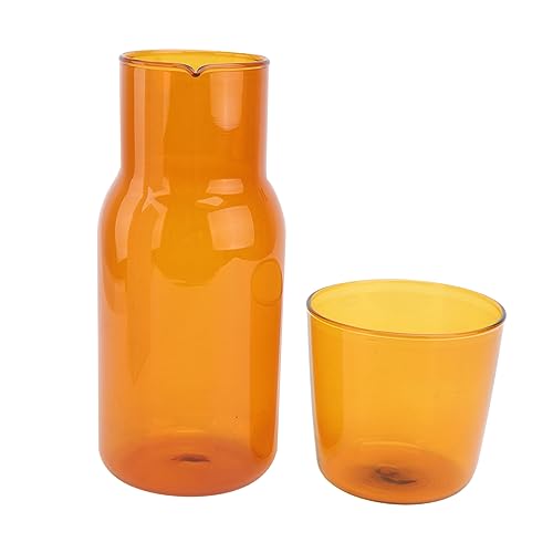 Set de vaso y botella de vidrio Chocolate COLLBATH