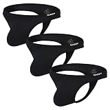 Mens Sexy Underwear Sexy Bikini Tag-Less Underwear For Men G-String Thong 3 Pack Black