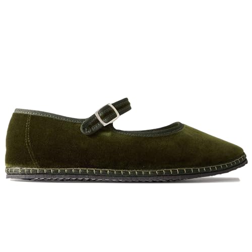 Velvet Ballet Flats for Women Cute Suede Round Toe Slip On Mary Jane Flats Casual Comfortable Ballerina Shoes