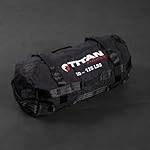 Titan Fitness 50-125 LB PRO Strongman Sandbags, Double Layer, 1050D Cordura, Black, Carry Home Gym Training - Image 2