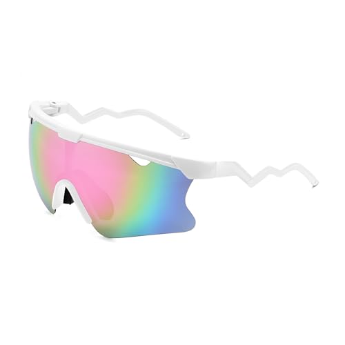 Image of FEISEDY Sunglasses for Men and Women, Polarized Large Retro Rimless Glasses TR90 Frame for Baseball, Cycling, Sports B4073
