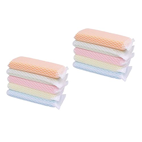 FOMIYES 10 Pack Kitchen Sponges Dish Washing Scrubbers Scouring Pad Sponge Scrubber Dish Cleaning Dishcloth Cleaning Pad Random