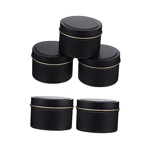 DOITOOL 5Pcs Retro Candle Tin Containers Travel Candle Jars with Lid for Candle Making DIY Crafts Party Favors and Storage Durable and Lightweight Design