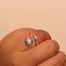 Jean Beau Cute Snake Adjustable Open Gold Ring for Women - Sparkly Vintage Wrap Stacking Animal Green Enamel Eye Fashion Statement Love Promise Costume Finger Cocktail Party Jewelry Gift, Non-Precious