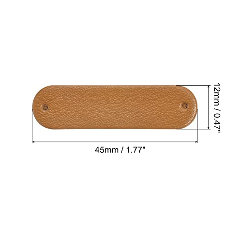 Etiquetas de cuero sintético para ropa y costura, adornos uxcell para manualidades de tela 3