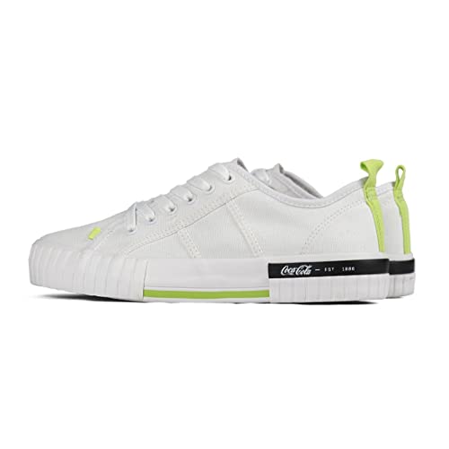 Tênis Coca-Cola Shoes, Copacabana, Feminino, Branco/Limao, 37