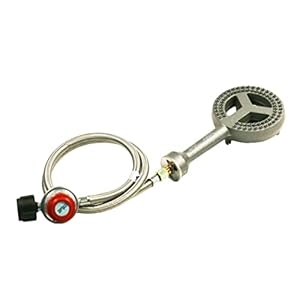 COOKAMP Cast Iron Propane Burner Head with Brass Fitting Orifice (SH12RH – DIY Burner & Regulator)