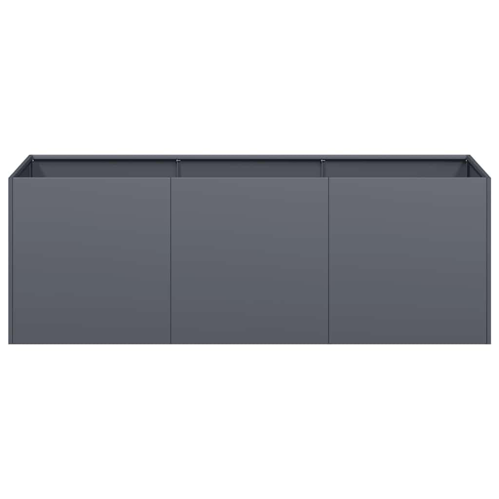 Hochbeet Metall Hochbeete Kräuterbeet Pflanzkübel Aussen für Gemüse Kräuter Blumen Gartenbeet Gemüsebeet-Anthrazit-120 x 40 x 40 cm