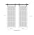 SARTODOORS Sturdy Double Barn Door 72 x 96 inches | Lucia 1299 Matte Black with Mirror | 13FT Rail Hangers Heavy Set | Solid Panel Interior Doors