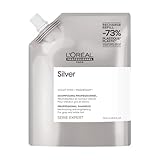 L'OREAL PROFESSIONNEL - Shampoing D�jaunissant Silver - Homme & Femme - Apporte �clat, Douceur & Brillance - Pigments Violets - Cheveux Gris & Blancs - Recharge 500 ml