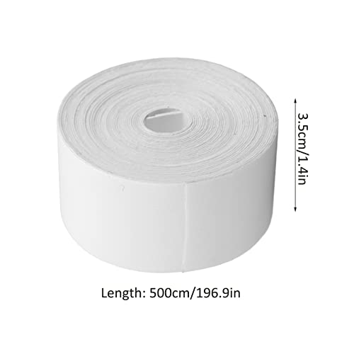 Plplaaoo Tennis Racket Grip Tape, 5M Tennis Racket Head Tape,Tennis Racket Tape Racket Head Protection Tape, Tennis Grip Tape,Widened Squash Racquet Guard For Sports Gear(White) #TOP1