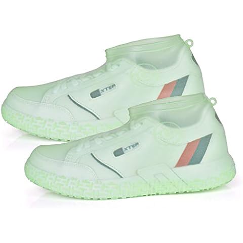 Ulikey Waterproof Shoes Cover en Silicone, Outdoor Washable Non-slip Shoes Cover Rain Boots, Overshoes Reuseable for Adults/Children for Rainy and Snowy Days (S, Green) Cover