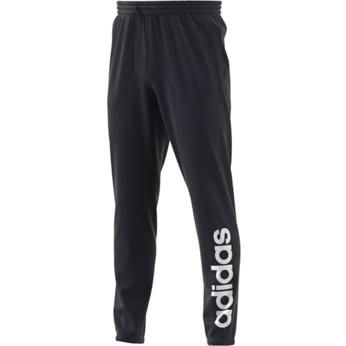 Image of adidas Essentials Mens Single Jersey Tapered Elastic Cuff Logo Pants, Legend Ink, Large