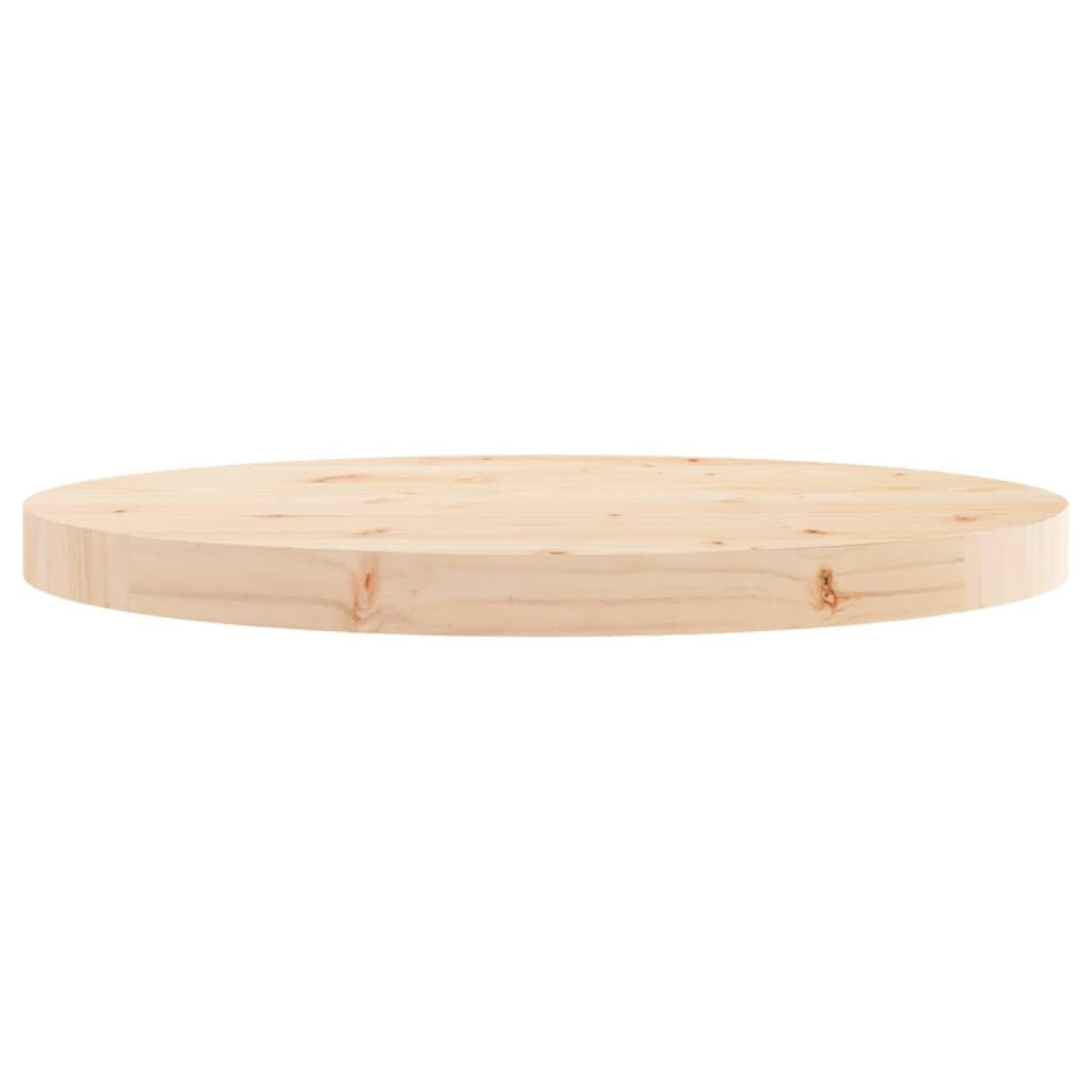 vidaXL Tischplatte Rund Ø50x3 cm Massivholz Kiefer