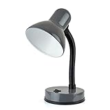 homelife for easy living 35w 'Classic' Flexi Desk Lamp with Versatile Flexible Neck - Integral On/Off Switch - Approx. 34cm Height - L958GR - Anthracite Grey