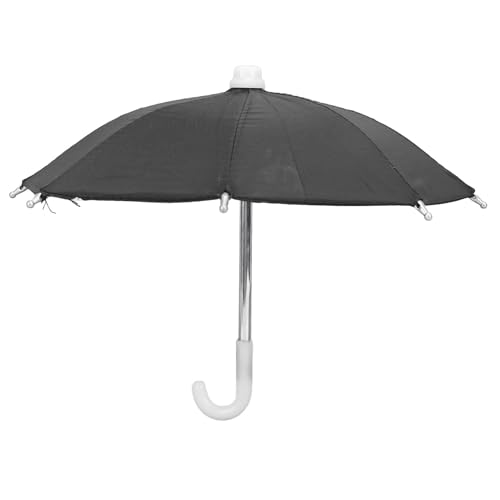 Zerodis Phone Sun Umbrella, Adjustable Angle Phone Umbrella Sun Blocker Cover Compact and Lightweight Phone Sun Shade Umbrella for Outdoor Beach Play Out Riding (Black)