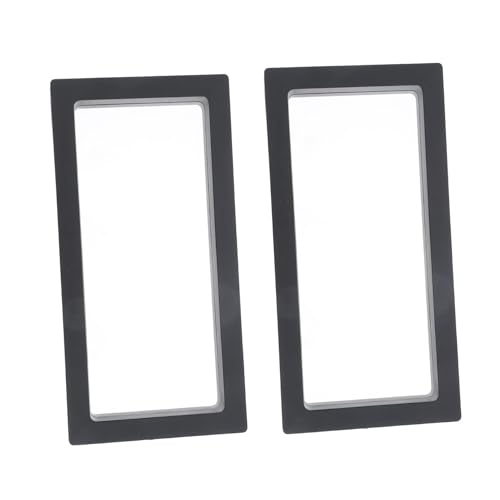 Abaodam 2 Piezas Caja De Almacenamiento De Joyas Vitrina De Monedas Marco Acrílico Flotante Soporte De Exhibición Colgante Marco De Montaje Flotante Relógios Soporte De Reloj 3D Mirar