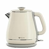 MULIN bouilloire vintage, Ébullition rapide, Bouilloire électrique 1,8l, 2200w,arrêt automatique, Base à 363°