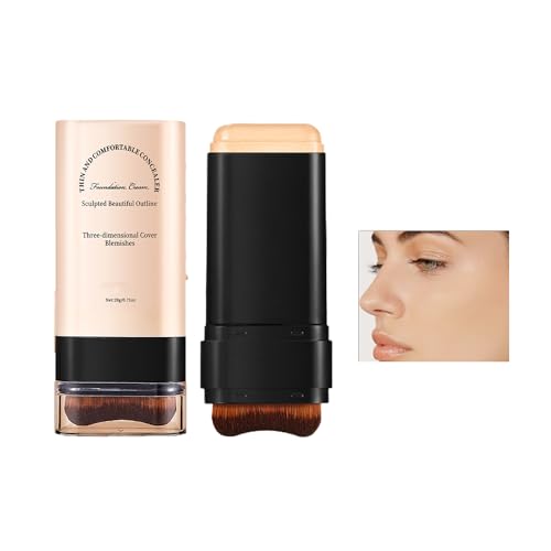 Dos en Uno - Maquillaje Base Antiarrugas de Lujo, Maquillaje Base de Doble Cabeza, Maquillajes Bases de Borrador Inmaculado, Impermeabilidad Duradera (#4, 20g)