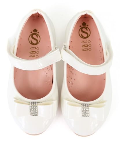 Flower Girls Dress Shoes Mary Janes Flat Birthday Wedding Footwear2