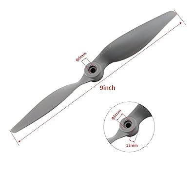 SoloGood 8PCS CCW Gemfan APC Nylon Propeller 9060 Prop for RC Airplane with Adapter Rings
