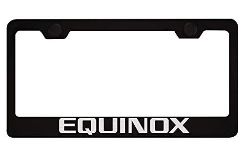 Qptimum Chevy Equinox Black Racing Stainless Steel License Plate Frame Cover (1) #TOP8