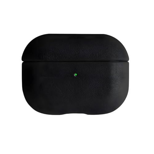 Permanent Full Particle Leather Earphones Case with Integrated LED Condition Light and Against Scratch Interior Coating True Lea