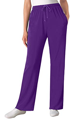 Woman Within Women's Plus Size Tall Sport Knit Straight Leg Pant - //coolthings.us