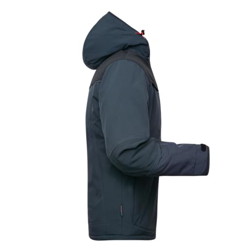 WÜRTH MODYF Winterjacke für Herren Softshelljacke Winter Stretch X in Blau – extra warme Jacke für die kalten Tage - wasserabweisend und winddicht - in der Größe XL