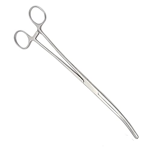 SURGICAL ONLINE 10Long Curved Hemostat Forceps - Stainless Steel Locking Tweezer Clamps - Ideal Hemostats for Nurses, Fishing Forceps, Crafts and Hobby
