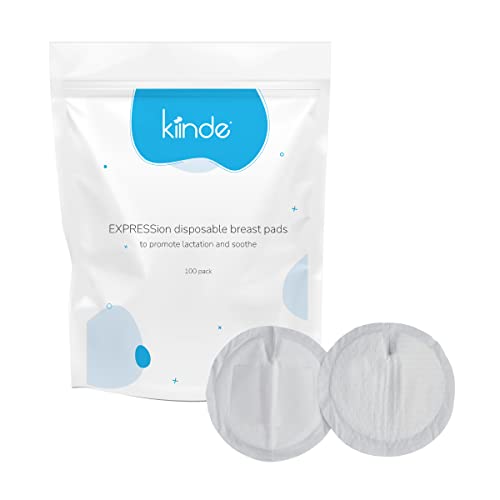Image of Kiinde Expressions Breast Pads for Breastfeeding | Disposable Nursing Pads for Postpartum Nipple Relief and Overnight Protection for Mom 100 Pack