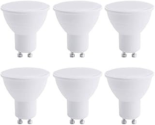 LED GU10 Spotlight Bulbs, X charmer GU10 LED Light Bulbs, 5W Cool White 6500K (50W Halogen Equivalent) Energy Saving Light Bulb, 400LM 120° Beam Non-dimmable, 6 Pack