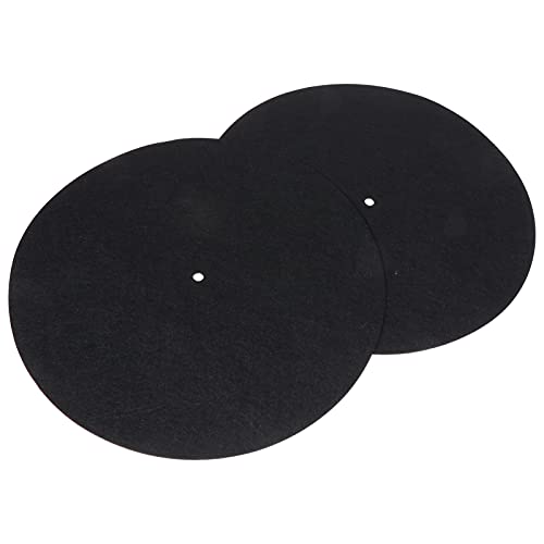2Pcs Vinyl Record Mat Static Felt Pad for Turntables Thick Lightweight Protective Discs for Enhanced Audio and Use