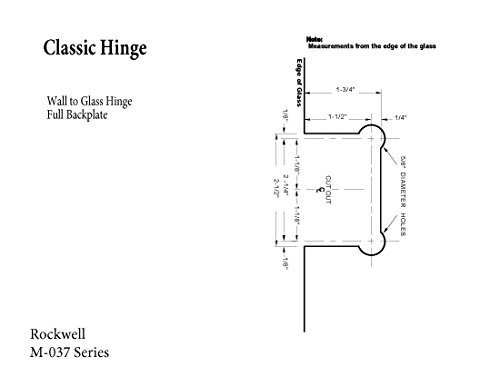 Rockwell Security Wall To Glass Shower Hinge Solid Brass Polished Chrome Finish For Residential And Commercial Frameless Heavy Glass Shower Doors Fits 3/8 Inch To 1/2 Inch Thick Glass #TOP3