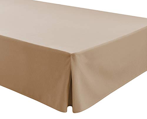 Easycosy - Cubre Canapés para Somier ATENEA Faldon para Cama 135 cm Cubrecanape - Color Beige (135x190/200cm)