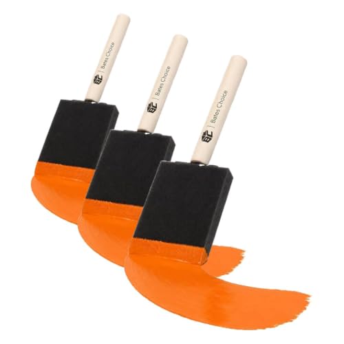 Image of Bates- Foam Paint Brushes, 2 Inch, 48 Pack, Wooden Handle