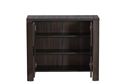 Image of DeckUp Giona 2-Door Engineered Wood Shoe Rack (Walnut, Matte Finish)