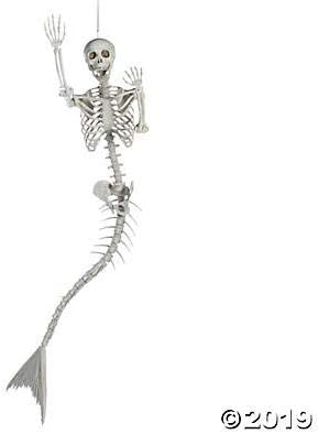 Fun Express Life Size Skeleton And Original Mermaid Skeleton decor Halloween Decoration-Unleash the Halloween Magic with the Original Mermaid Skeleton Prop