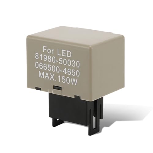 ZIMISI Car LED Flasher Assy Relay, 8 Pin LM449 81980-50030 066500-4650 Auto Turn Signal Relay, Car Light Accessory to Fix Hyper Flashing, Fits Most Turn Signal Light Bulbs