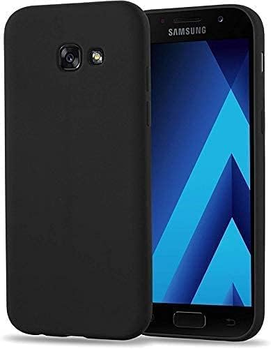 FirstChoice Shockproof Silicone TPU Anti Slip Scratch Resistant Back Case Cover for Samsung Galaxy A7 2017 - Black