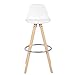 WOLTU® 2 x Taburete de Bar con Respaldo, Marco de Madera Maciza...