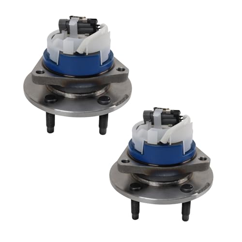 Image of TRQ Front Left and Right Wheel Bearing and Hub Assembly Set 2 Piece Compatible with 00-08 Chevrolet Impala with 4 Wheel ABS Brakes 09-13 Impala 14-16, Limited 06-11 Buick Lucerne