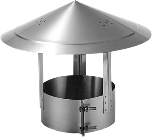 Copertura per camino in acciaio inox con parascintille e parapioggia per tubi camini/stufe, protezione durevole contro l'umidità, previene scintille e danni causati dall'acqua