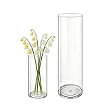 Matériau Acrylique de Haute Qualité: Fabriqués en acrylique transparent cristallin de haute qualité, les vases offrent une transparence comparable au verre, mettant pleinement en valeur la beauté de vos fleurs et de l'eau. Contrairement au verre fragile, ils sont incassables et légers, sécurisés pour les familles avec enfants et animaux domestiques, et faciles à déplacer dans différentes pièces.