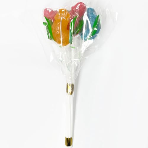 Pecker Lollipop Bouquet (Rainbow Penis Pops) Penis Hard Candy 6pc in each Novelty Candy Gift