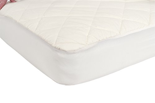 Image of Sealy Quilted Organic Cotton Top Waterproof Toddler and Baby Crib Mattress Pad Cover Protector - 52 inch x 28 inch - Cream (Pack of 5)