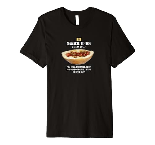 New Jersey Italian Style Pizza Bread Hot Dog Sausage Premium T-Shirt