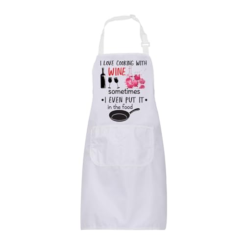 Tablier humour vin et cuisine BNQL avec poches pour homme et femme